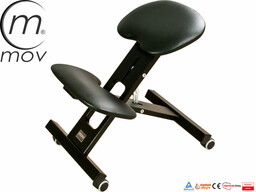 Krzesło ergonomiczne, klękosiad ERGO-OFFICE - podstawa czarna, siedzisko