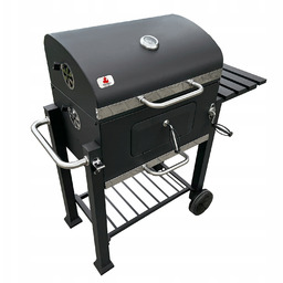 Duży Grill węglowy żeliwny ruszt 113,5x50x107 cm ogrodowy