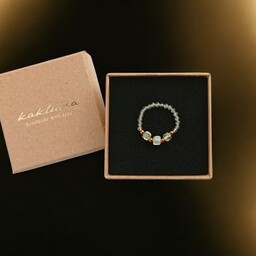 Pakamera Pierścionek DOBROBYT - amulet - cytryn, kwarc