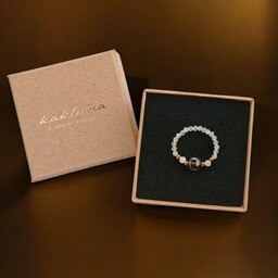 Pakamera Pierścionek DOBROBYT - amulet - cytryn, kwarc