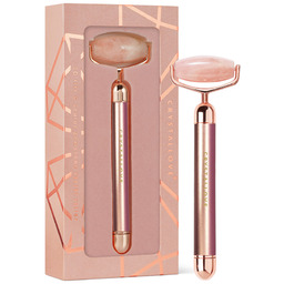CRYSTALLOVE Vibrating Roller masażer pulsacyjny z Kwarcu Różowego