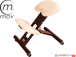 Krzesło ergonomiczne, klękosiad ERGO-OFFICE - siedzisko czarne, podstawa