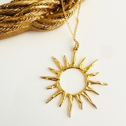 Pakamera NASZYJNIK złote słońce, duże słońce