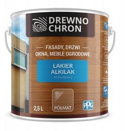 DREWNOCHRON Alkilak lakier wodoodporny półmat 2,5L