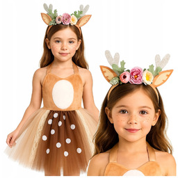 Sarenka Bambi Strój Kostium Sukienka Opaska Bal Jesieni