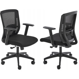 Krzesło Ergonomiczne do biurka Paredes czarny siatkowy multiblock