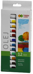 Farba olejna 12ml 12 kolorów HAPPY COLOR -