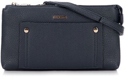 Damska crossbody dwukomorowa z kieszonką granatowa