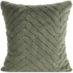 Poszewka futrzana oliwkowa z efektem 3D JA182-03