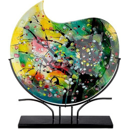 GILDE GLAS art dekoracyjny wazon okrągły - ręcznie