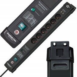 Listwa Przeciwprzepięciowa Przedłużacz 6 Gniazd Kabel 3 M