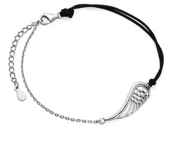 Bransoletka szczęścia celebrytka bawełna skrzydło anioła angel wing