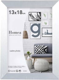 Homéa, Rama MDF srebrna 13 x 18 cm