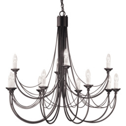 Żyrandol CARISBROOKE CB12 BLACK Elstead