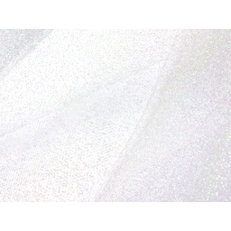 Tiul brokatowy biały - 30 cm x 9