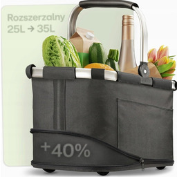 KOSZ SKŁADANY NA ZAKUPY DUŻY POJEMNY 25L 35L
