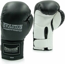 Evolution Professional Equipment Saijo Rękawice Mma, Czarny/Biały, 12