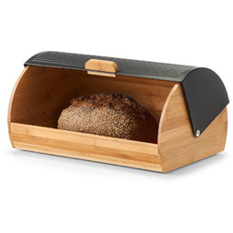 ZELLER Chlebak bambusowy z pokrywą, 39 cm