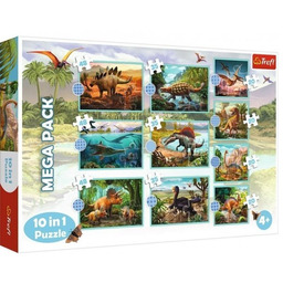 Trefl, puzzle, Dinozaury, Poznaj wszystkie Dinozaury, 10w1