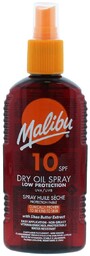 Malibu, Dry Oil Spray, SPF10, Olejek Brązujący
