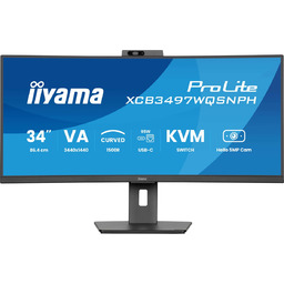 Monitor 34 cale XCB3497WQSNPH-B1,VA,UWQHD,1500R,USB-C Dock 95W, RJ45, KVM,2x5W,