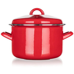 Banquet Garnek emaliowany z pokrywką Red MILTON 3,4