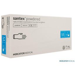 - Rękawice lateksowe diagnostyczne, santex powdered (FINGERTIP TEXTURED)