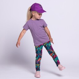 Legginsy bawełniane Tropikalne liście 98