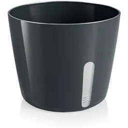 Zendea Okrągła czarna doniczka na rośliny 11 x