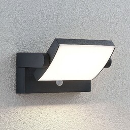 Zewnętrzna Lampa Lindby, Sherin, czarny, balkon, aluminium, nowoczesny