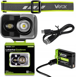 Latarka Akumulatorowa Czołowa Led 800lm Pro Zoom Lekka