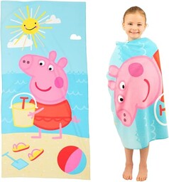 Franco Świnka Peppa ręcznik kąpielowy/basenowy/plażowy dla dzieci, super