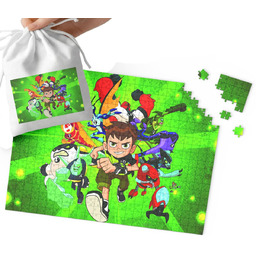 Puzzle Tradycyjne - Ben 10 Wzory Z Bajek