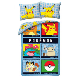 Pościel dziecięca Pokemon 140x200 Halantex 100% bawełna Pikachu