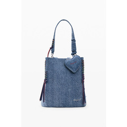 Mały denim plecak w kształcie serca