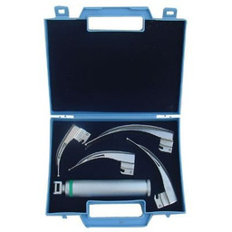 AZWAN Laryngoskop światłowodowy MacIntosh LED, 4 łyżki 0-3