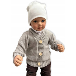 Sweterek niemowlęcy 80 Sweter Rozpinany Akryl 100% ciepły