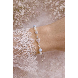 Pakamera Piękna bransoletka na sznurku z kamieniami agat,