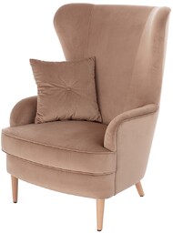 Fotel Lumo, beżowy, 74 x 107 cm, Velvet