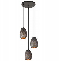 Lampa wisząca grafitowo-złota 3P Harley Italux