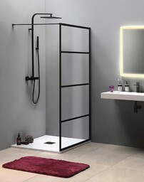 CURE BLACK walk-in, 700 mm, szkło czyste CB70