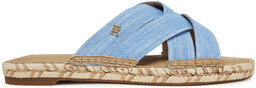 Espadryle Tommy Hilfiger Chambray Espadrille Mule FW0FW08501 Niebieski
