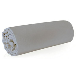 Eurofirany Prześcieradło satynowe 180x210 srebrne jednobarwne bez gumki