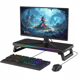 Podstawka pod monitor z lampką listwą świetlną RGB