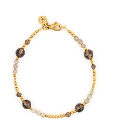 Pakamera Bransoletka z kroplami Kwarcu Dymnego