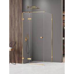 Złota kabina prysznicowa lewa 90x90 EXK-6758 Avexa Gold