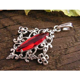 MELISSA - srebrny wisiorek z rubinem