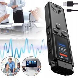 Profesjonalny Cyfrowy Dyktafon 64GB Dyktafon Odtwarzacz MP3 Ze