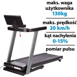 Bieżnia elektryczna HMS BE5838 2237W 20km/h