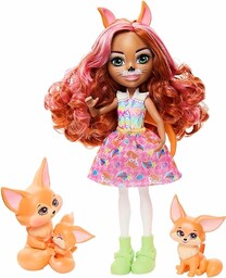 Enchantimals Glam Party Lalka Filigree Fox, zwierzątko Perk
